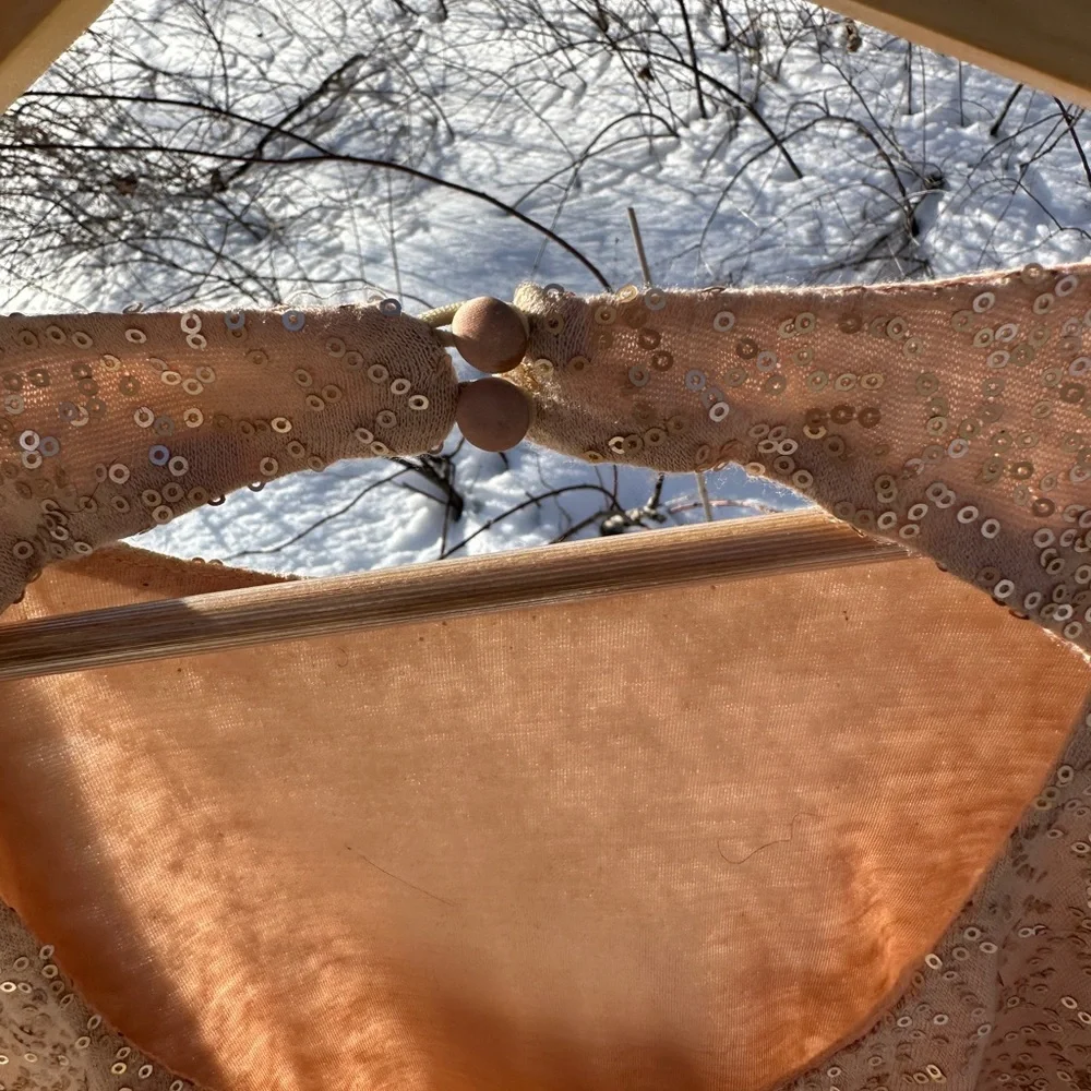 Anthropologie Gold Sequin Blouse - Picture 6 of 9